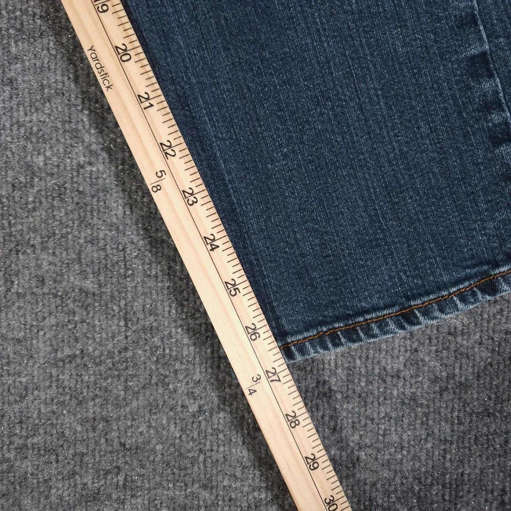 Lee Extreme Motion Jeans Mens‎ 42x27 Blue Denim Straight Fit Tapered Leg Stretch